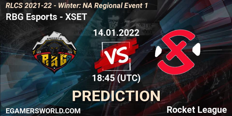 Pronósticos RBG Esports - XSET. 14.01.22. RLCS 2021-22 - Winter: NA Regional Event 1 - Rocket League