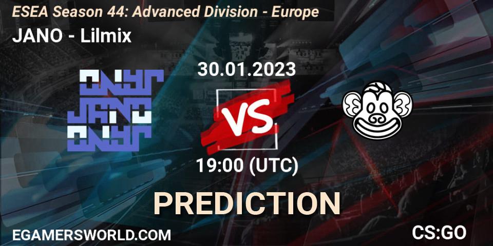 Pronósticos JANO - Lilmix. 02.02.23. ESEA Season 44: Advanced Division - Europe - CS2 (CS:GO)