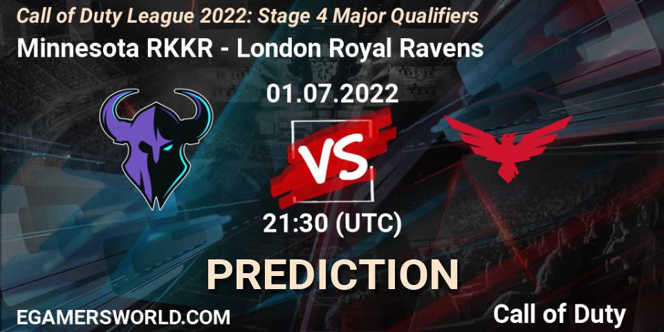 Pronósticos Minnesota RØKKR - London Royal Ravens. 01.07.22. Call of Duty League 2022: Stage 4 - Call of Duty
