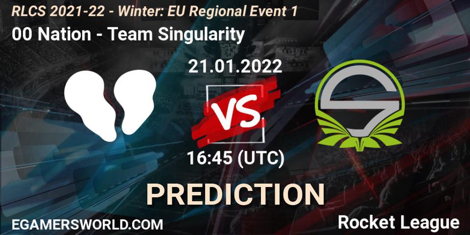 Pronósticos 00 Nation - Team Singularity. 21.01.22. RLCS 2021-22 - Winter: EU Regional Event 1 - Rocket League