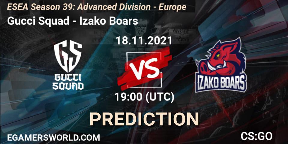 Pronósticos Gucci Squad - Izako Boars. 18.11.21. ESEA Season 39: Advanced Division - Europe - CS2 (CS:GO)