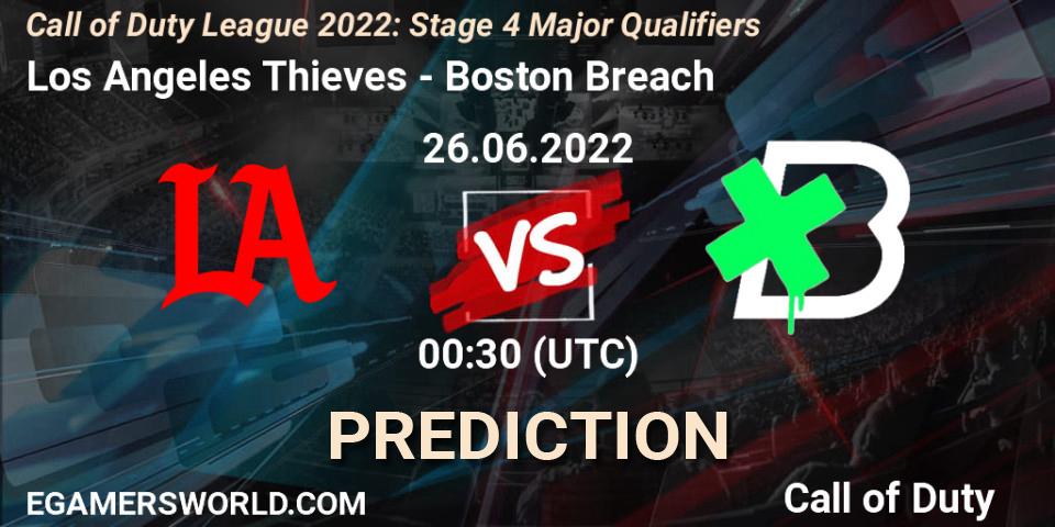 Pronósticos Los Angeles Thieves - Boston Breach. 26.06.22. Call of Duty League 2022: Stage 4 - Call of Duty