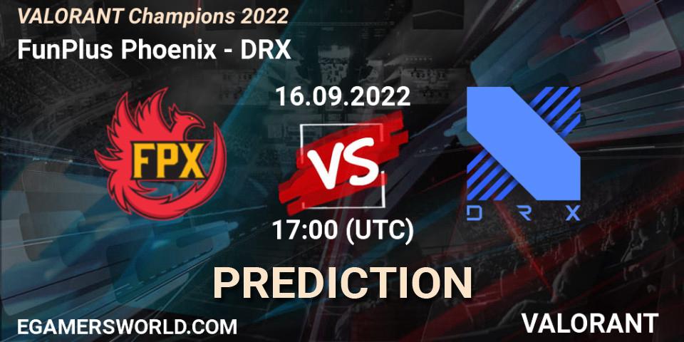Pronósticos FunPlus Phoenix - DRX. 16.09.22. VALORANT Champions 2022 - VALORANT