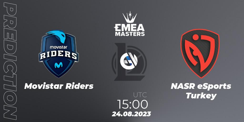 Pronósticos Movistar Riders - NASR eSports Turkey. 24.08.23. EMEA Masters Summer 2023 - LoL