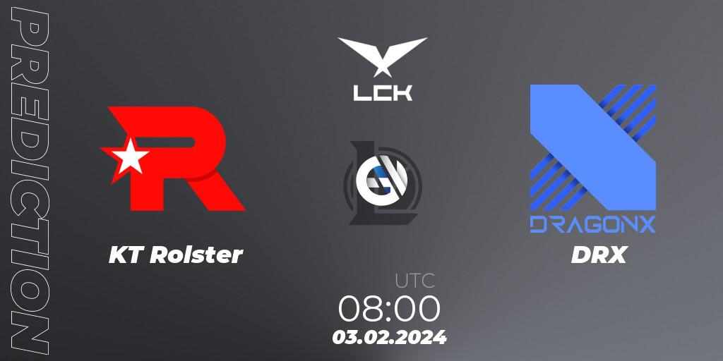 Pronósticos KT Rolster - DRX. 03.02.24. LCK Spring 2024 - Group Stage - LoL