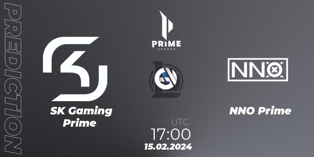 Pronósticos SK Gaming Prime - NNO Prime. 15.02.24. Prime League Spring 2024 - Group Stage - LoL