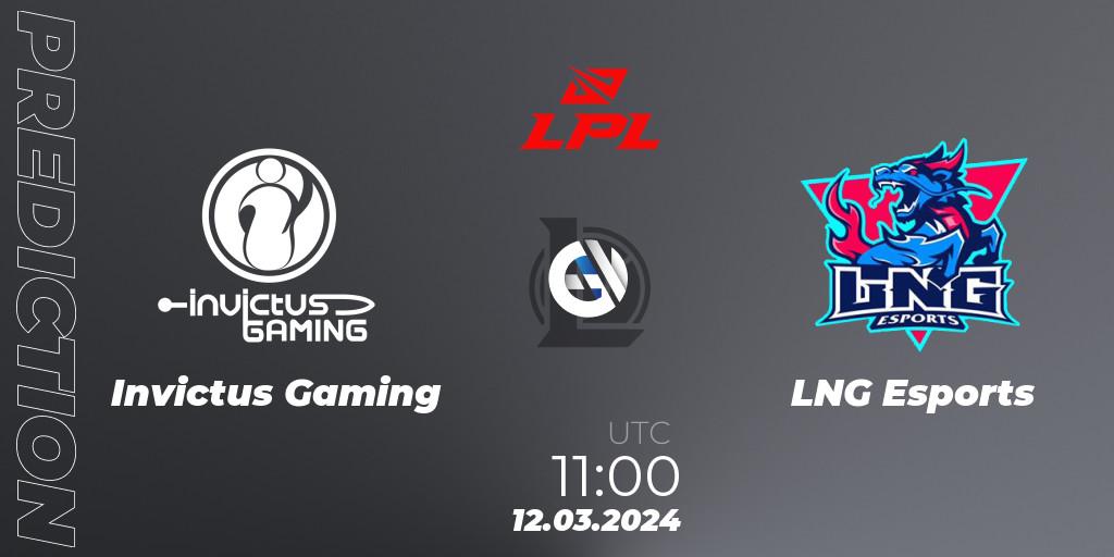 Pronósticos Invictus Gaming - LNG Esports. 12.03.24. LPL Spring 2024 - Group Stage - LoL