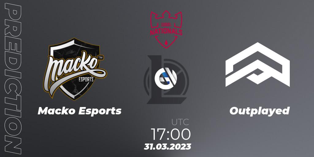 Pronósticos Macko Esports - Outplayed. 31.03.23. PG Nationals Spring 2023 - Playoffs - LoL