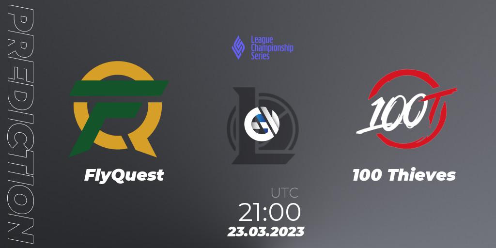Pronósticos FlyQuest - 100 Thieves. 23.03.23. LCS Spring 2023 - Playoffs - LoL