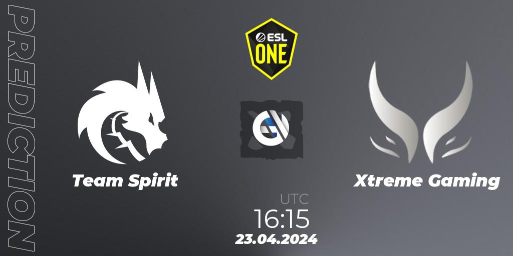 Pronósticos Team Spirit - Xtreme Gaming. 23.04.24. ESL One Birmingham 2024 - Dota 2
