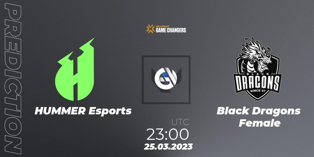 Pronósticos HUMMER Esports - Black Dragons Female. 25.03.23. VCT 2023: Game Changers Brazil Series 1 - VALORANT