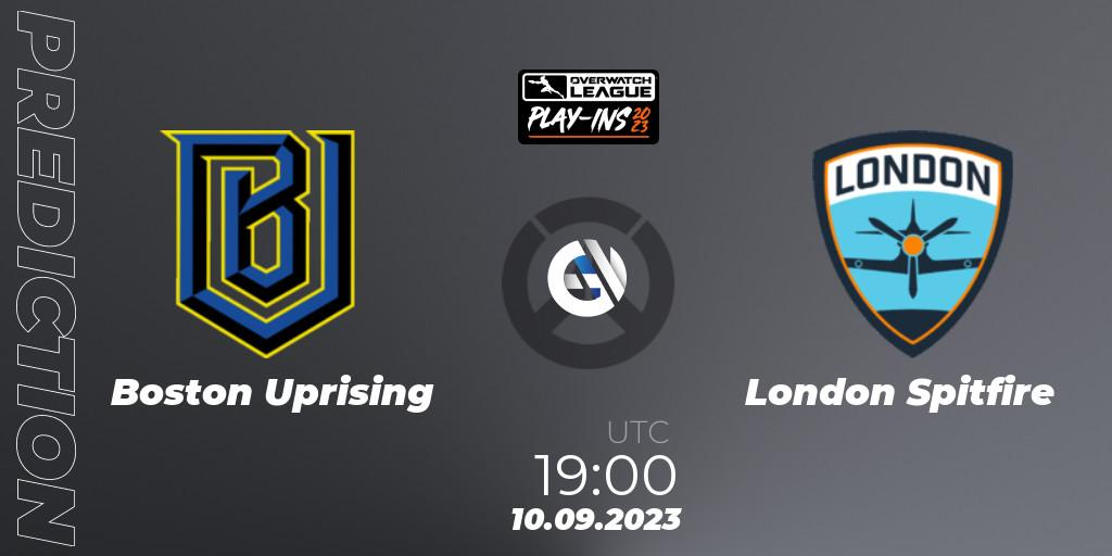 Pronósticos Boston Uprising - London Spitfire. 10.09.23. Overwatch League 2023 - Play-Ins - Overwatch