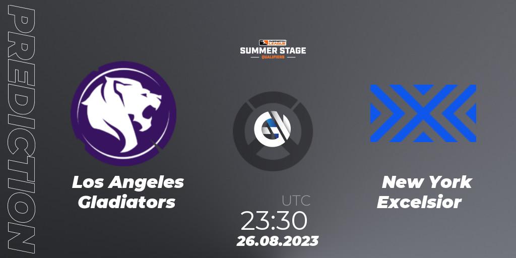 Pronósticos Los Angeles Gladiators - New York Excelsior. 26.08.23. Overwatch League 2023 - Summer Stage Qualifiers - Overwatch