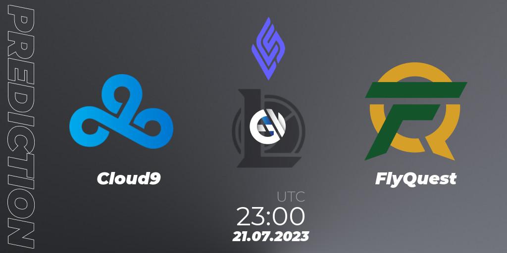 Pronósticos Cloud9 - FlyQuest. 22.07.23. LCS Summer 2023 - Group Stage - LoL