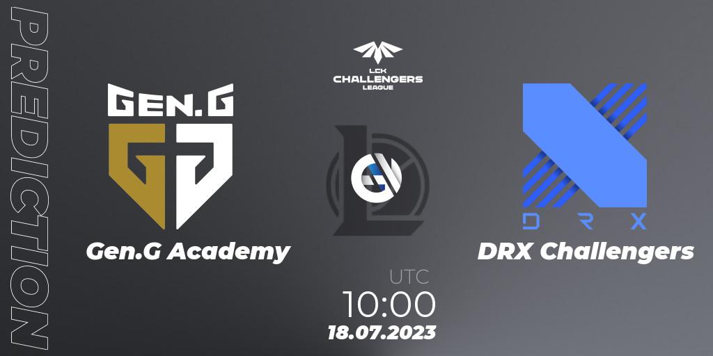Pronósticos Gen.G Academy - DRX Challengers. 18.07.23. LCK Challengers League 2023 Summer - Group Stage - LoL
