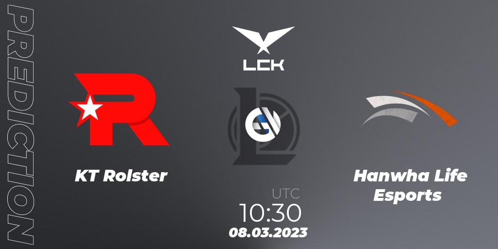 Pronósticos KT Rolster - Hanwha Life Esports. 08.03.23. LCK Spring 2023 - Group Stage - LoL