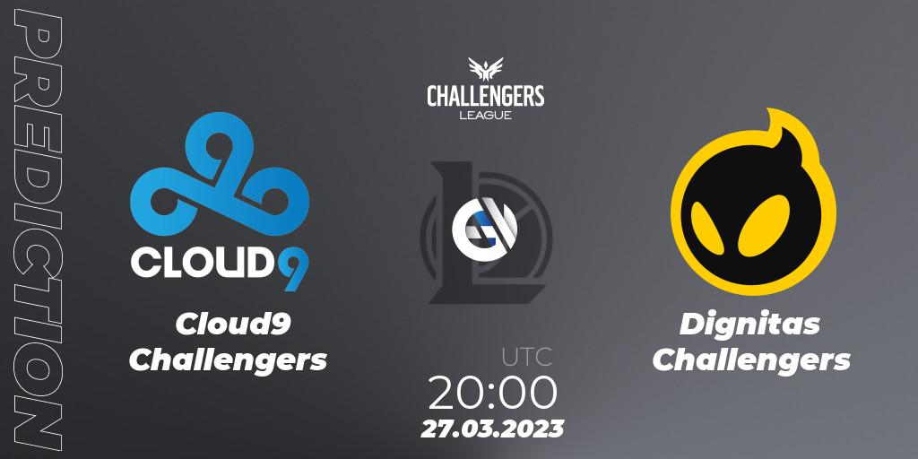 Pronósticos Cloud9 Challengers - Dignitas Challengers. 27.03.23. NACL 2023 Spring - Playoffs - LoL
