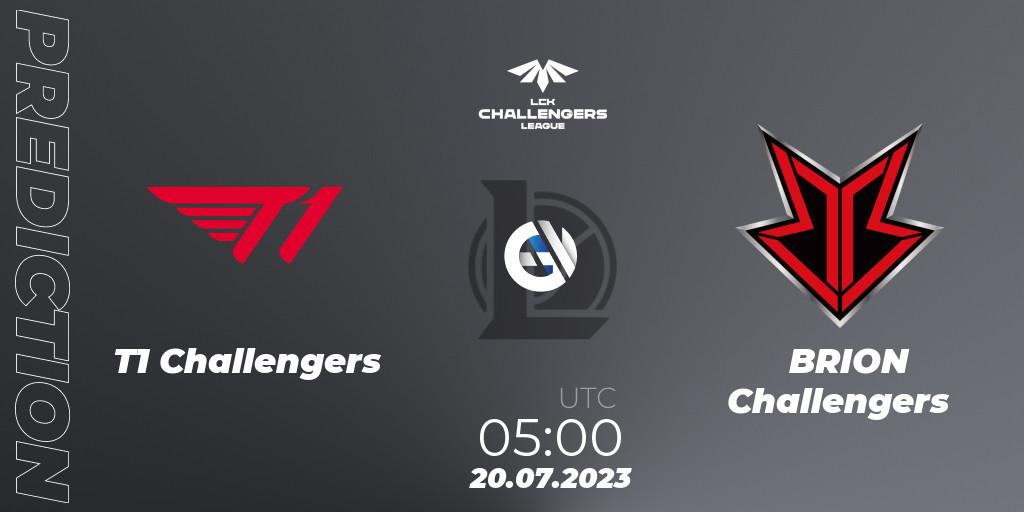 Pronósticos T1 Challengers - BRION Challengers. 20.07.23. LCK Challengers League 2023 Summer - Group Stage - LoL