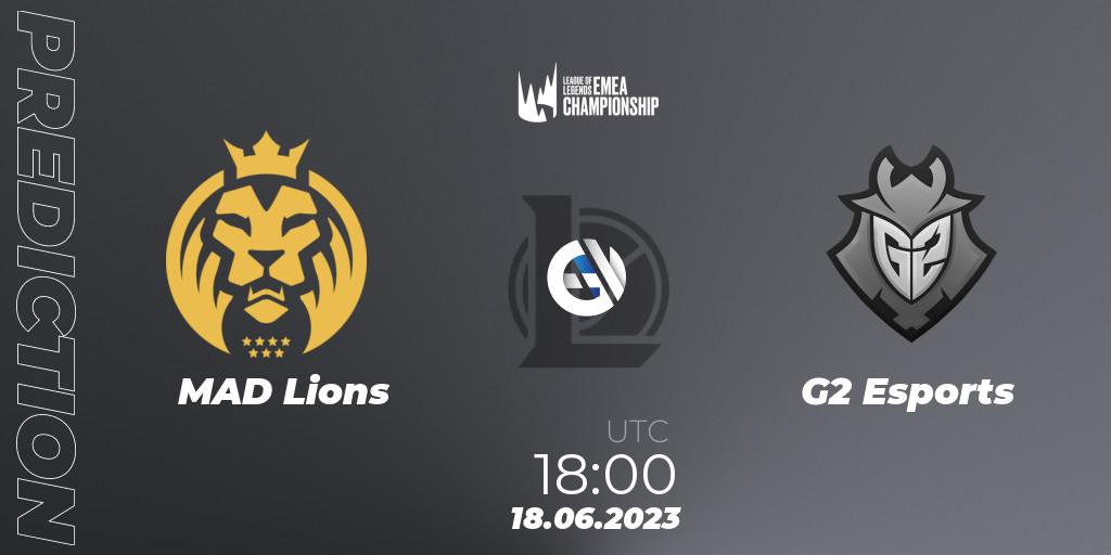 Pronósticos MAD Lions - G2 Esports. 18.06.23. LEC Summer 2023 - Regular Season - LoL