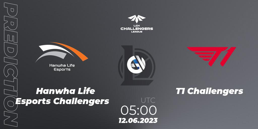 Pronósticos Hanwha Life Esports Challengers - T1 Challengers. 12.06.23. LCK Challengers League 2023 Summer - Group Stage - LoL