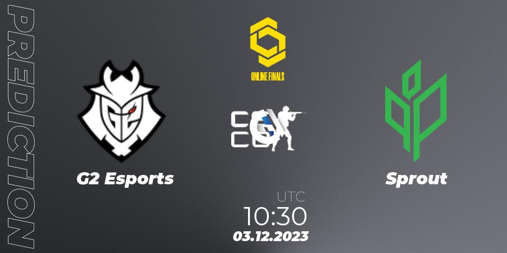 Pronósticos G2 Esports - Sprout. 03.12.23. CCT Online Finals #5 - CS2 (CS:GO)