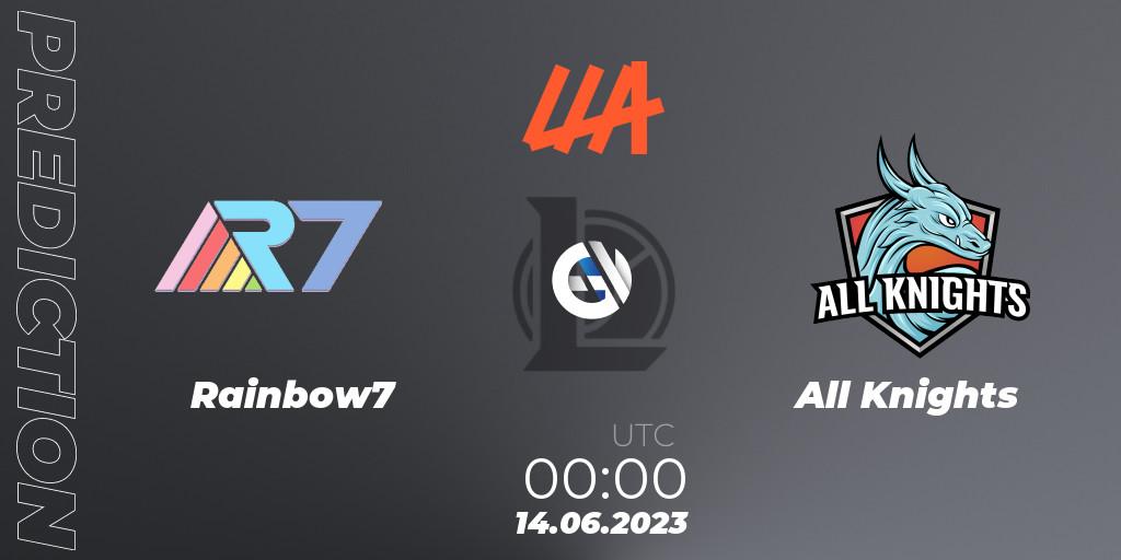 Pronósticos Rainbow7 - All Knights. 14.06.23. LLA Closing 2023 - Group Stage - LoL