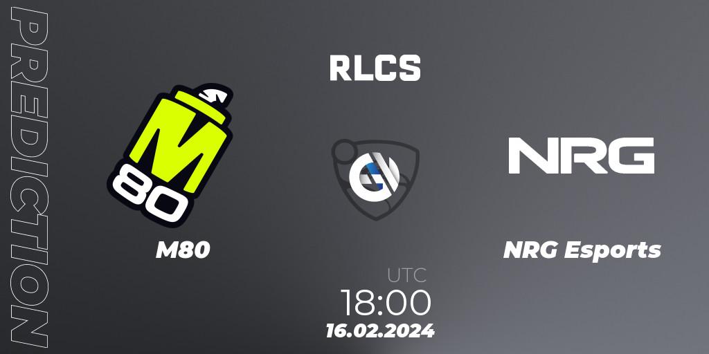 Pronósticos M80 - NRG Esports. 16.02.24. RLCS 2024 - Major 1: North America Open Qualifier 2 - Rocket League
