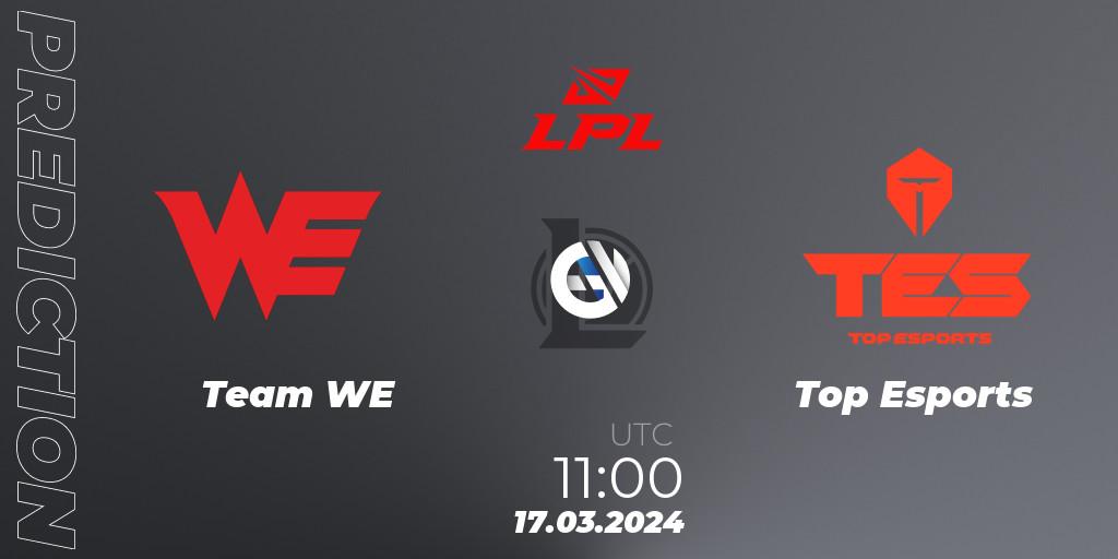 Pronósticos Team WE - Top Esports. 17.03.24. LPL Spring 2024 - Group Stage - LoL