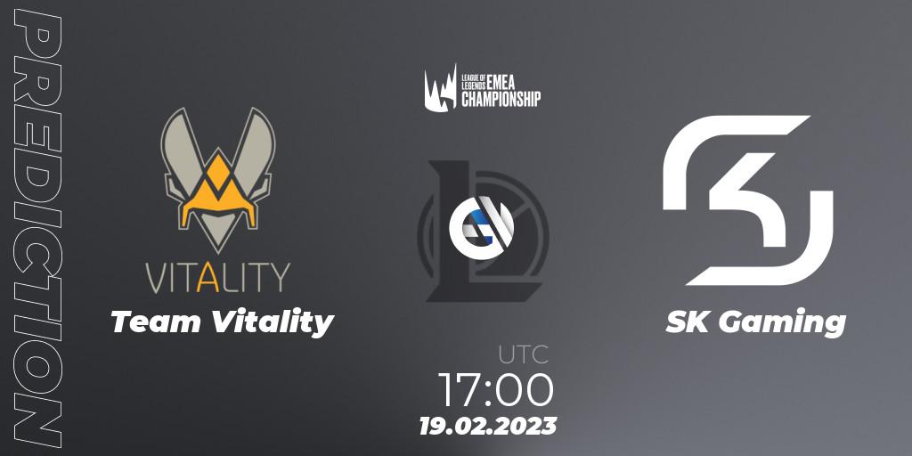 Pronósticos Team Vitality - SK Gaming. 19.02.23. LEC Winter 2023 - Stage 2 - LoL