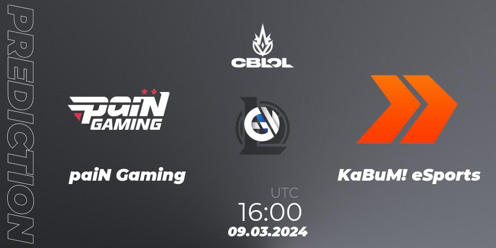Pronósticos paiN Gaming - KaBuM! eSports. 09.03.24. CBLOL Split 1 2024 - Group Stage - LoL
