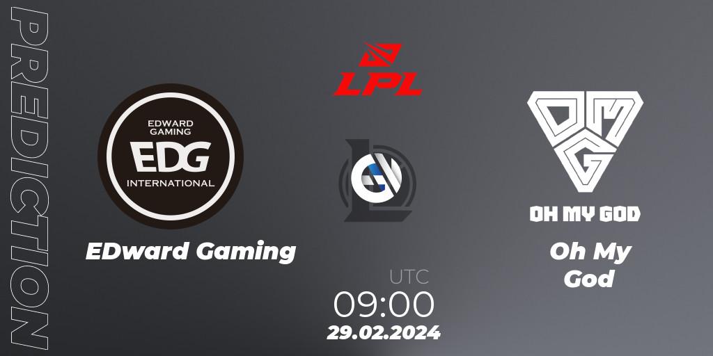 Pronósticos EDward Gaming - Oh My God. 29.02.24. LPL Spring 2024 - Group Stage - LoL