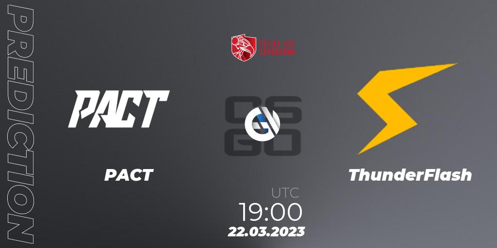 Pronósticos PACT - ThunderFlash. 22.03.23. Polska Liga Esportowa 2023: Split #1 - CS2 (CS:GO)