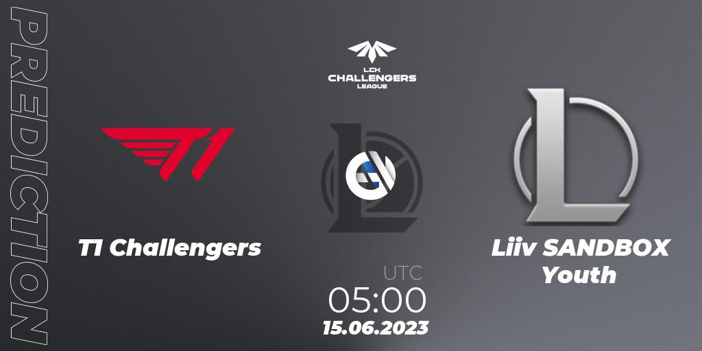 Pronósticos T1 Challengers - Liiv SANDBOX Youth. 15.06.23. LCK Challengers League 2023 Summer - Group Stage - LoL