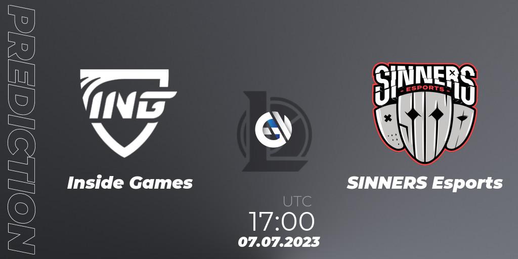 Pronósticos Inside Games - SINNERS Esports. 13.06.23. Hitpoint Masters Summer 2023 - Group Stage - LoL