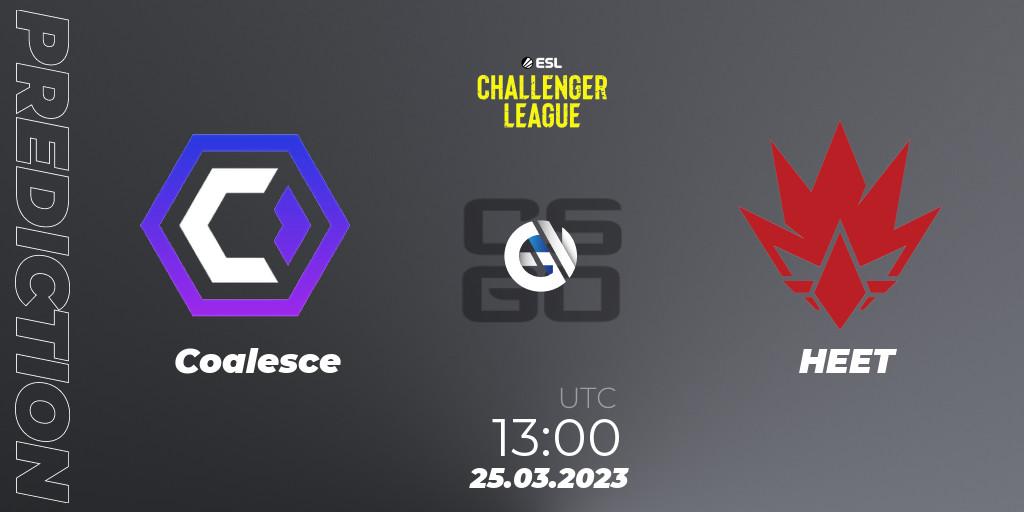 Pronósticos Coalesce - HEET. 25.03.23. ESL Challenger League Season 44 Relegation: Europe - CS2 (CS:GO)