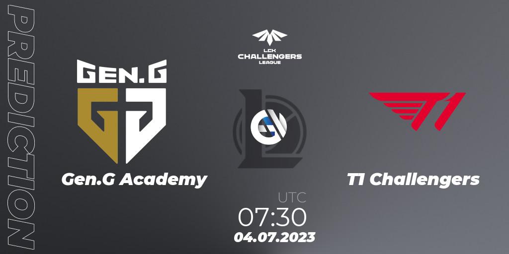 Pronósticos Gen.G Academy - T1 Challengers. 04.07.23. LCK Challengers League 2023 Summer - Group Stage - LoL