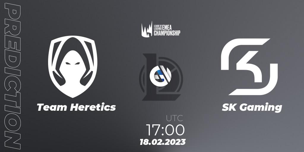 Pronósticos Team Heretics - SK Gaming. 18.02.23. LEC Winter 2023 - Stage 2 - LoL