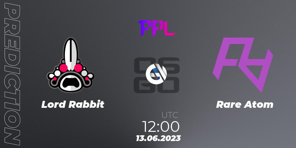 Pronósticos Lord Rabbit - Rare Atom. 13.06.23. Perfect World Arena Premier League Season 4 - CS2 (CS:GO)