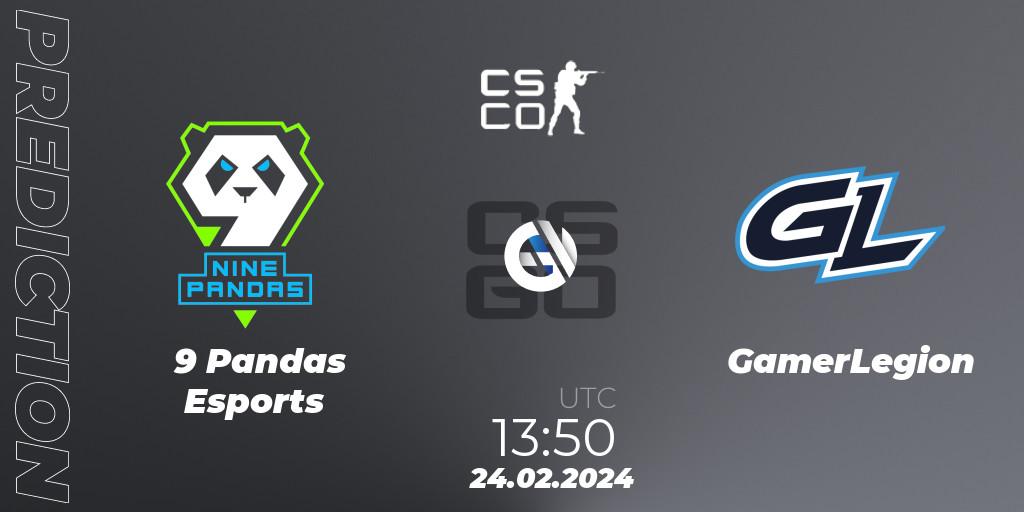 Pronósticos 9 Pandas Esports - GamerLegion. 24.02.24. PGL CS2 Major Copenhagen 2024 Opening Stage Last Chance Qualifier - CS2 (CS:GO)