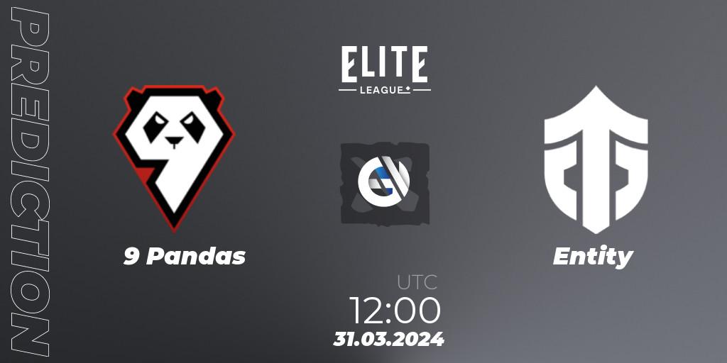 Pronósticos 9 Pandas - Entity. 31.03.24. Elite League: Swiss Stage - Dota 2
