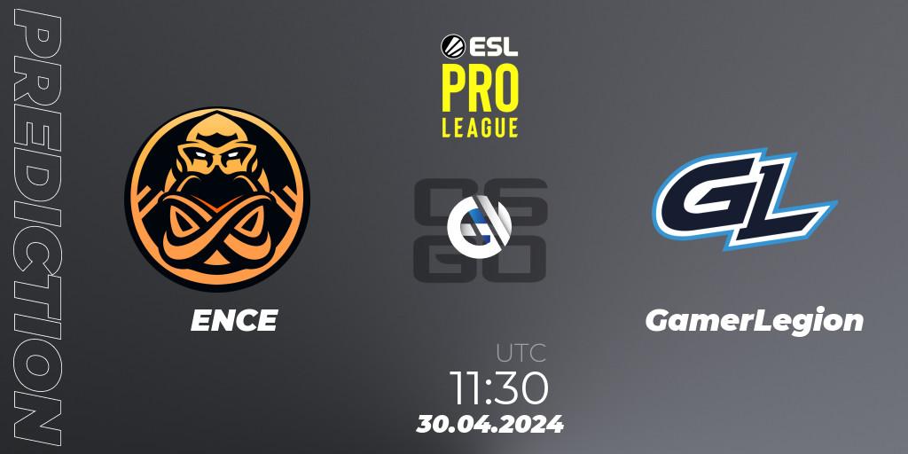 Pronósticos ENCE - GamerLegion. 30.04.24. ESL Pro League Season 19 - CS2 (CS:GO)