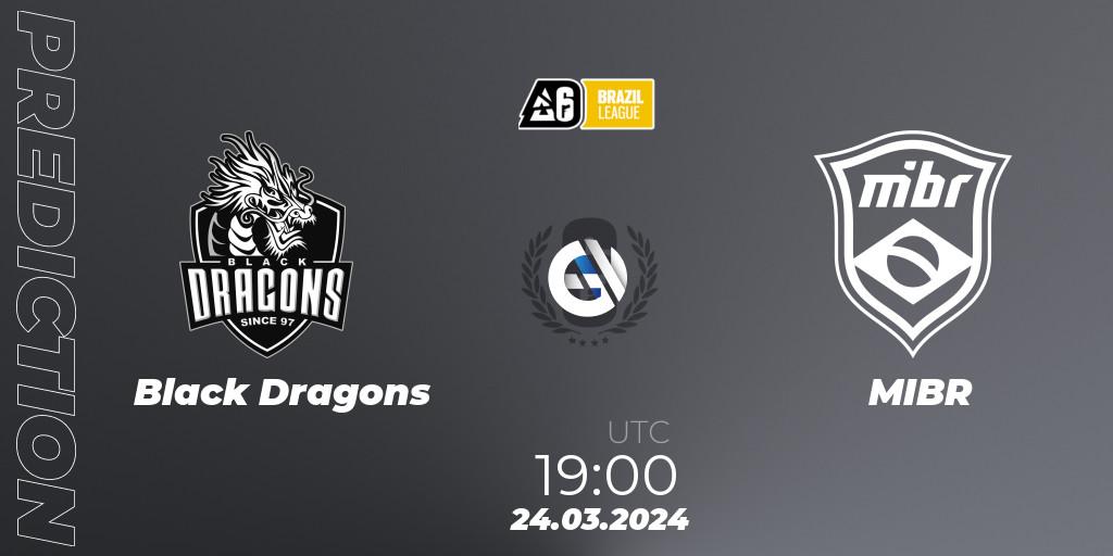 Pronósticos Black Dragons - MIBR. 24.03.24. Brazil League 2024 - Stage 1 - Rainbow Six
