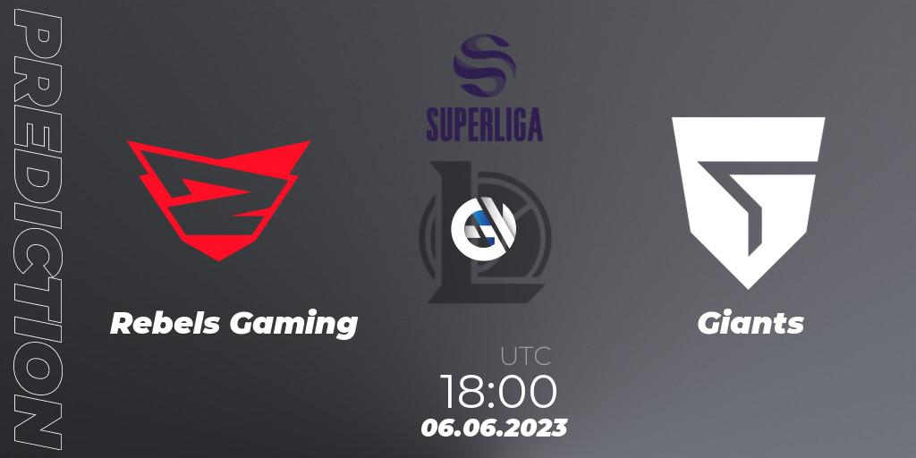 Pronósticos Rebels Gaming - Giants. 06.06.23. Superliga Summer 2023 - Group Stage - LoL