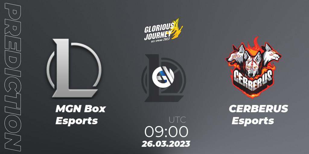 Pronósticos MGN Box Esports - CERBERUS Esports. 26.03.23. VCS Spring 2023 - Group Stage - LoL