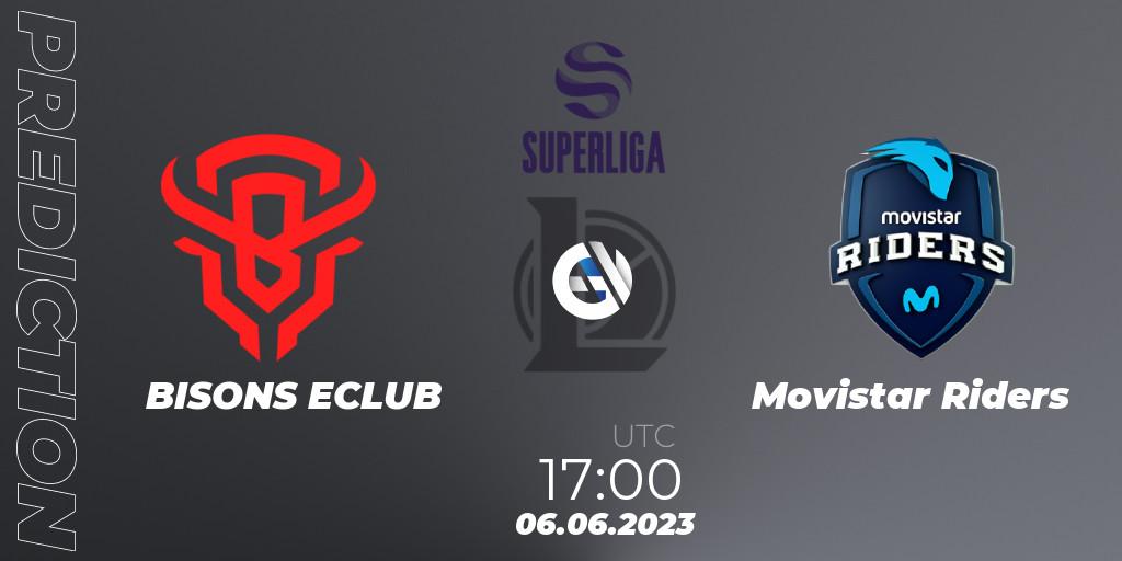 Pronósticos BISONS ECLUB - Movistar Riders. 06.06.23. Superliga Summer 2023 - Group Stage - LoL