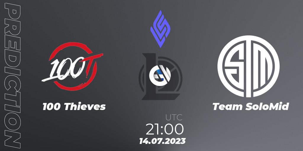 Pronósticos 100 Thieves - Team SoloMid. 14.07.23. LCS Summer 2023 - Group Stage - LoL