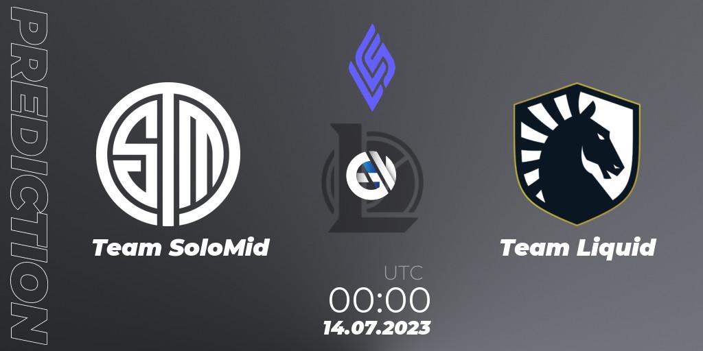 Pronósticos Team SoloMid - Team Liquid. 13.07.23. LCS Summer 2023 - Group Stage - LoL