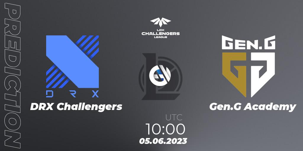 Pronósticos DRX Challengers - Gen.G Academy. 05.06.23. LCK Challengers League 2023 Summer - Group Stage - LoL