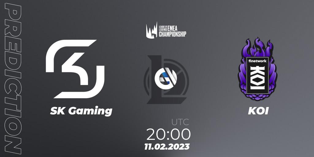Pronósticos SK Gaming - KOI. 11.02.23. LEC Winter 2023 - Stage 2 - LoL