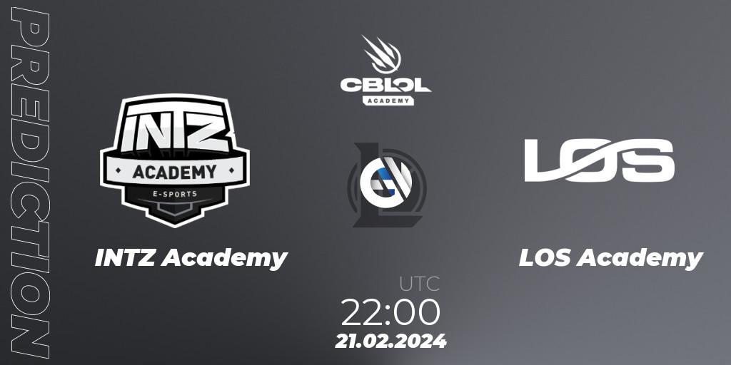 Pronósticos INTZ Academy - LOS Academy. 21.02.24. CBLOL Academy Split 1 2024 - LoL